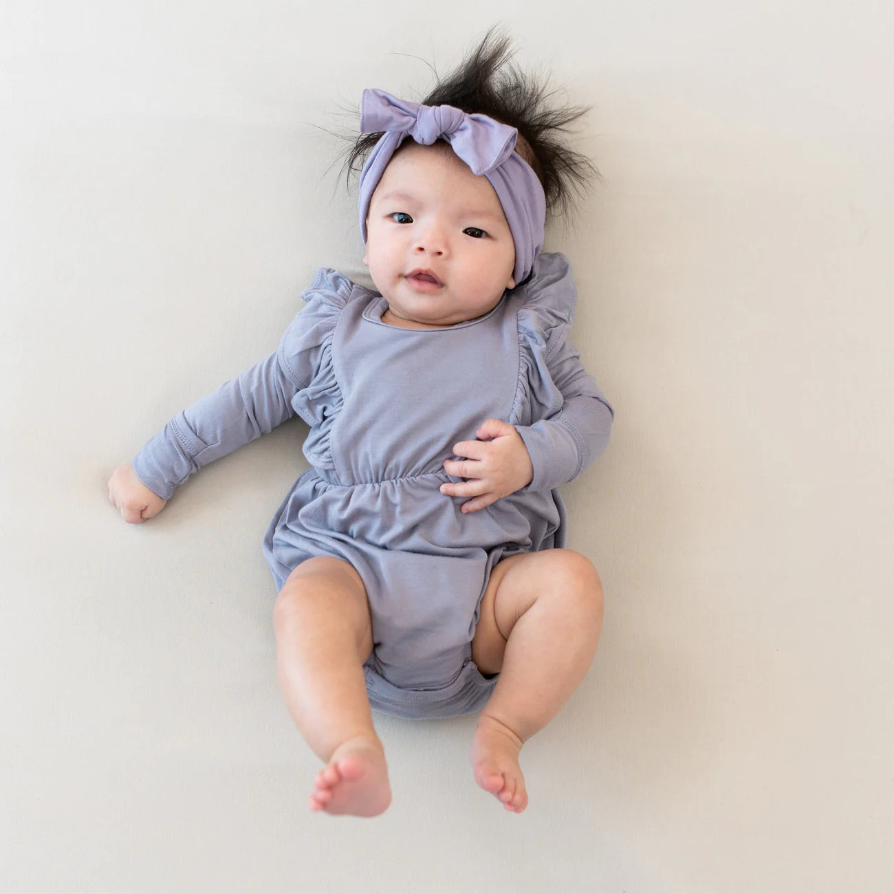 Girls Long Sleeve Haze Bubble Romper – Cotton Belles Boutique Co - Main Image