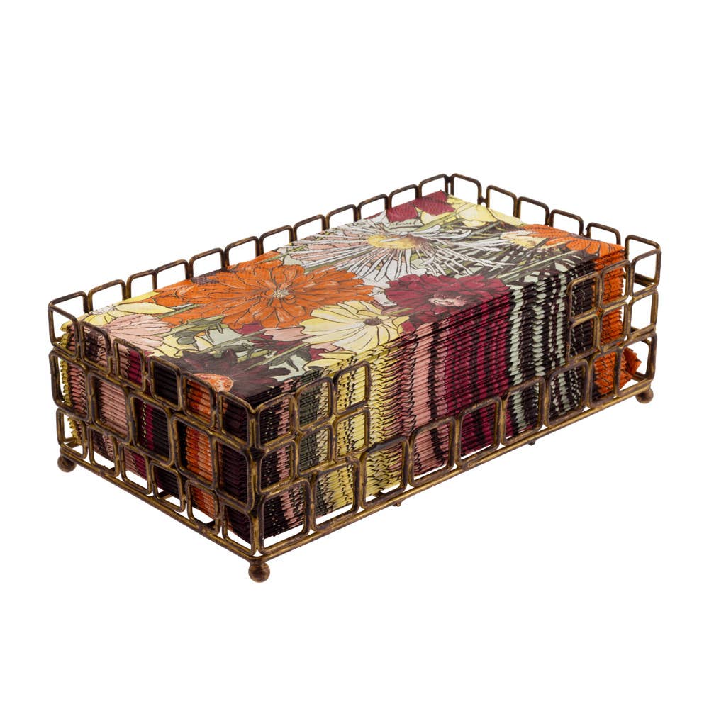 Metal Aged Gold Guest Paper Towel Caddy