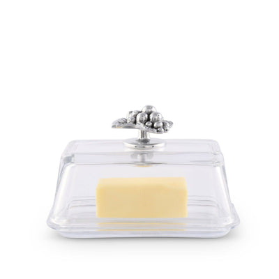 Grape Glass Butter Dish