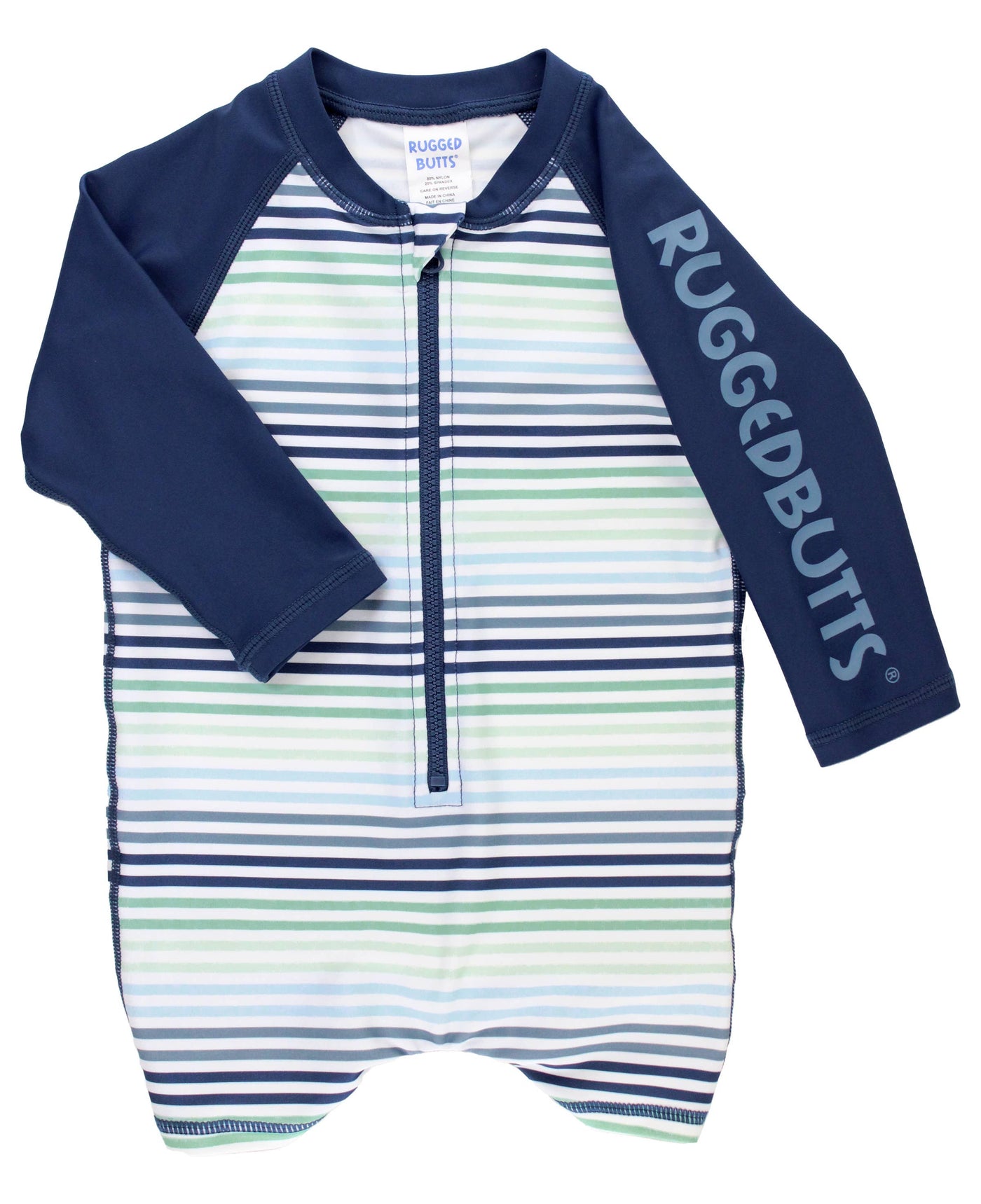 Boys Coastal Stripes One Piece Rash Guard