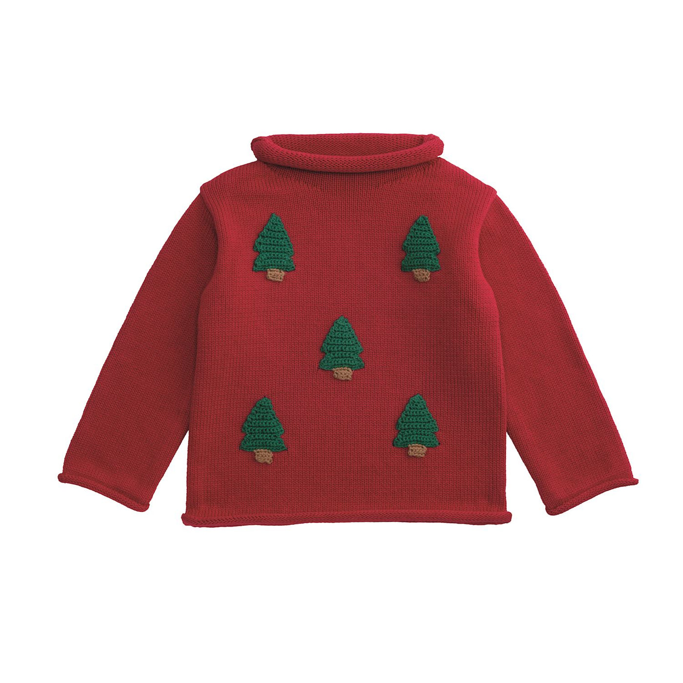 Boys Christmas Tree Rollneck Sweater