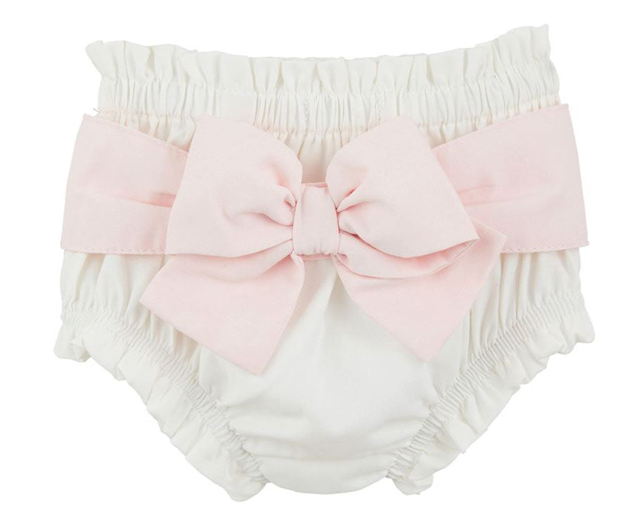 Girls Pink Bow Diaper Cover