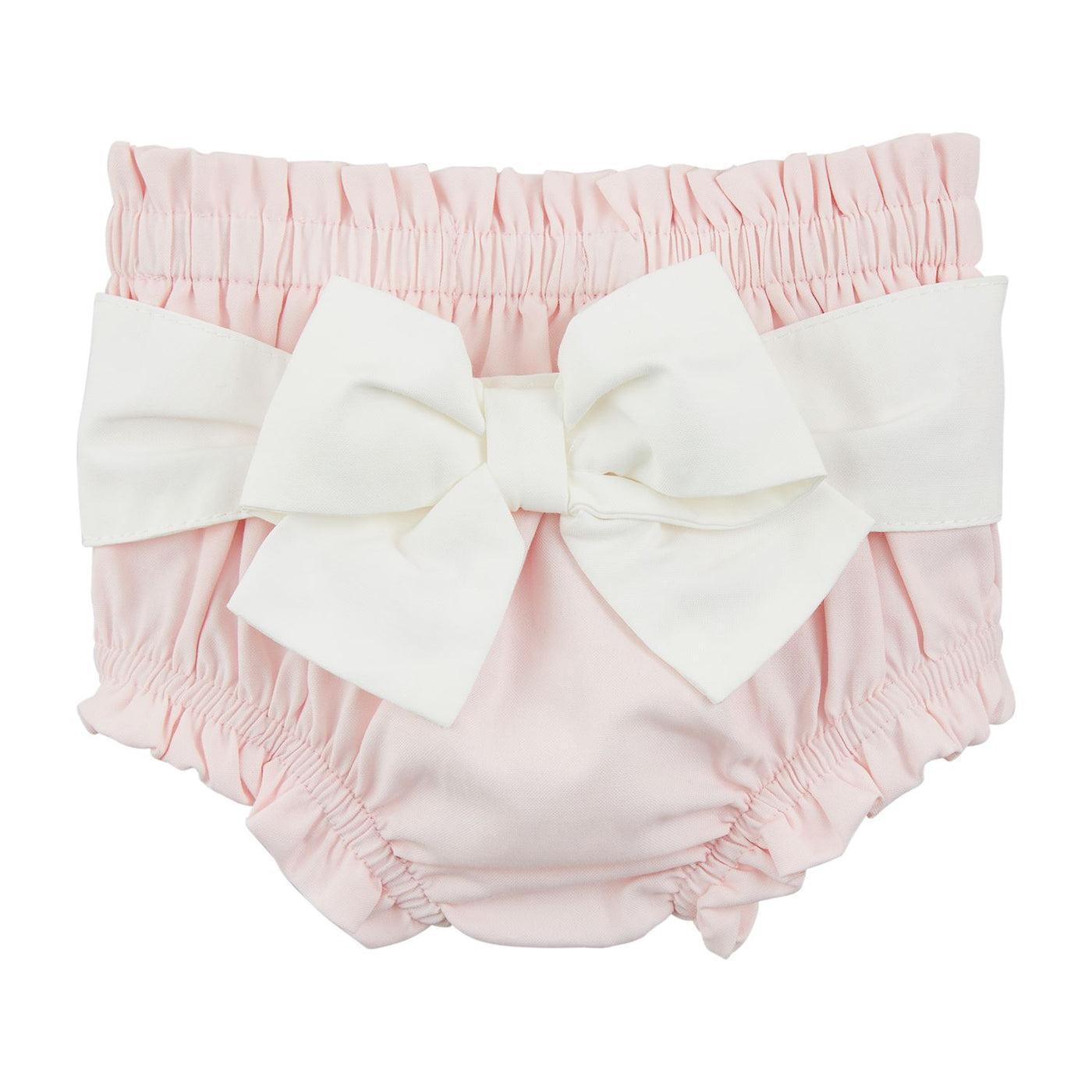 Girls White Bow Diaper Cover