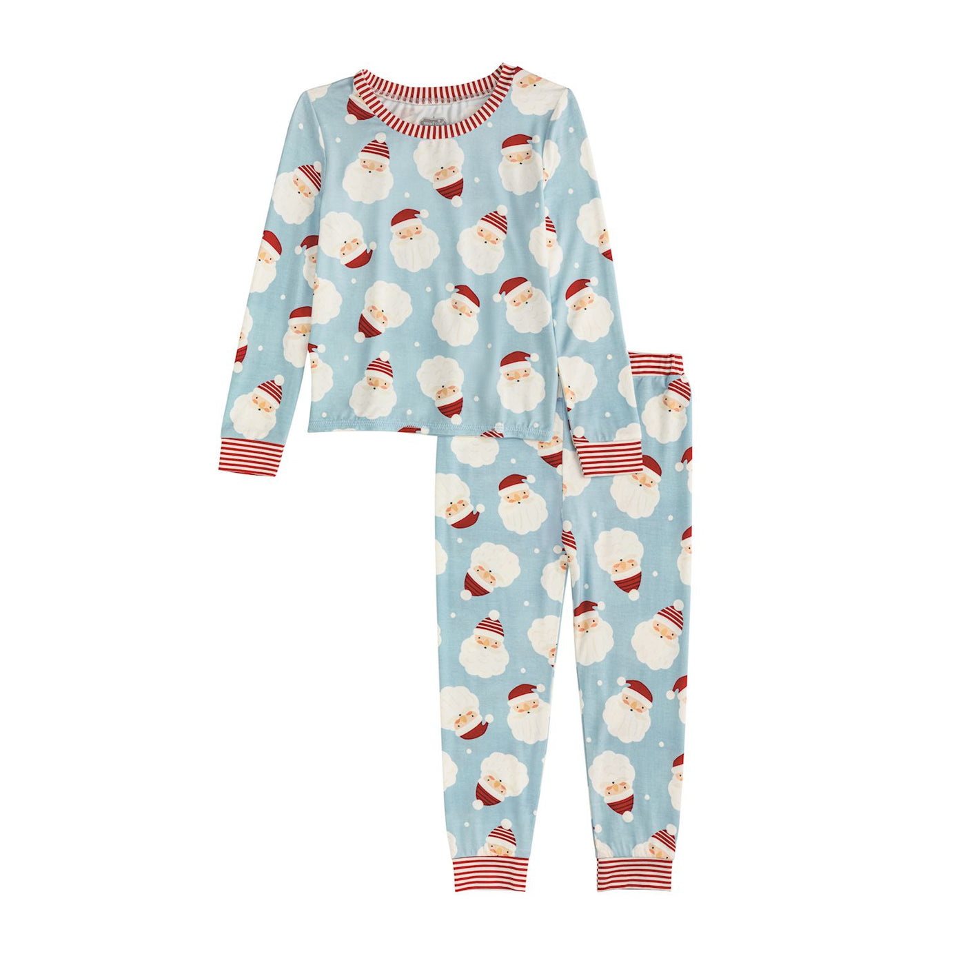 Boys Blue Santa Glow Pajama Set