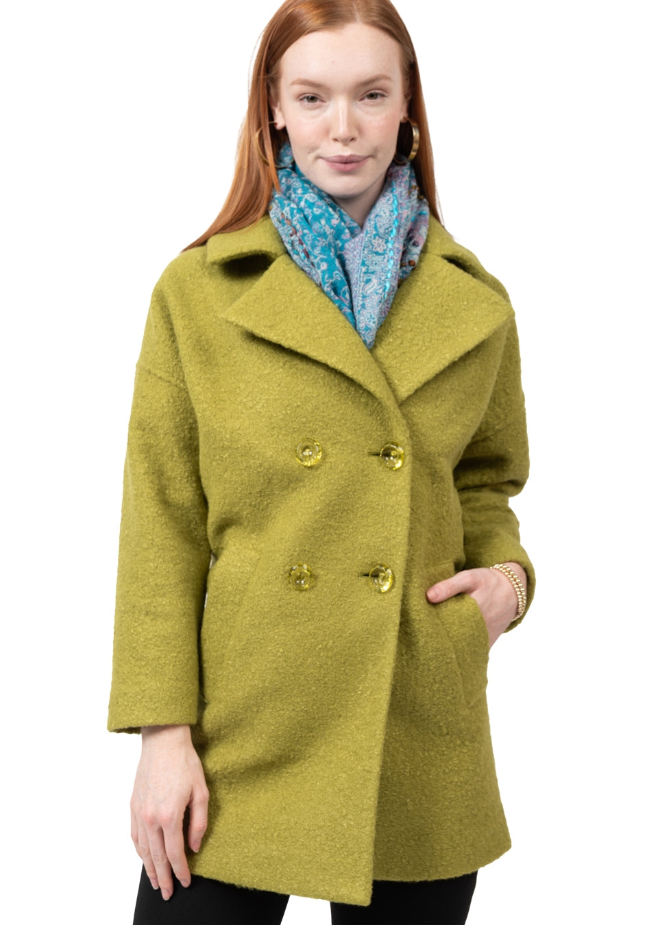 Ivy Jane Double Breasted Green Coat