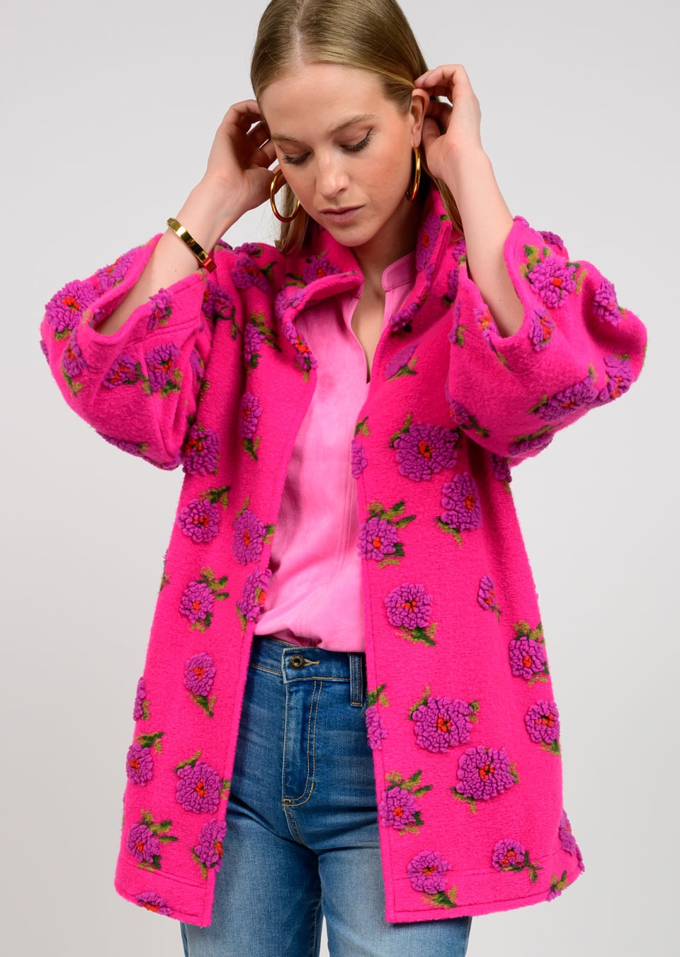 Sherpa Floral Jacket