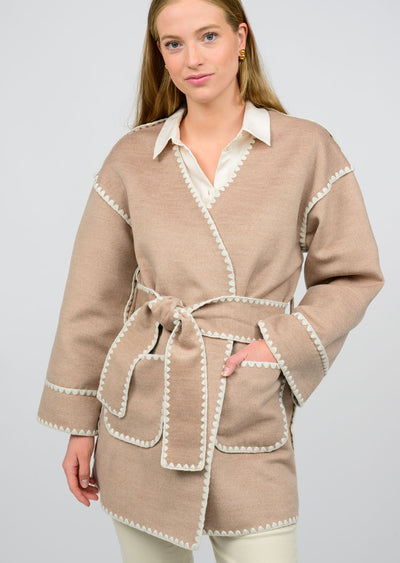 Taupe Wrap Coat