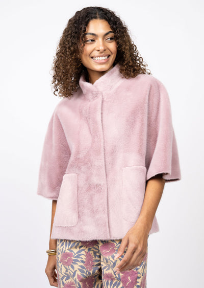 Lilac Faux Capelet Jacket