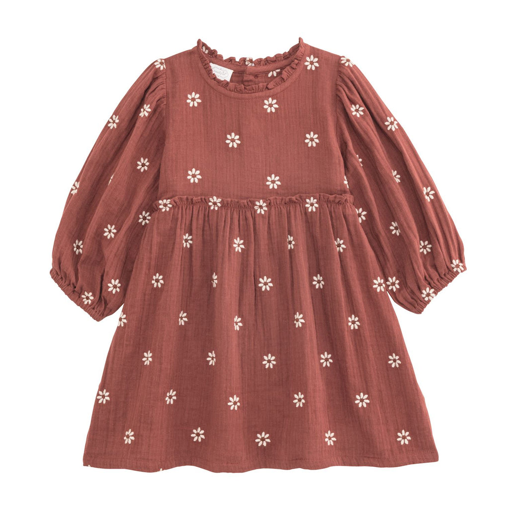 embroidered daisy dress Plus Womens‘ Floral Embroidered Butterfly Sleeves A Line Formal Eveni Burgundy / 2XL