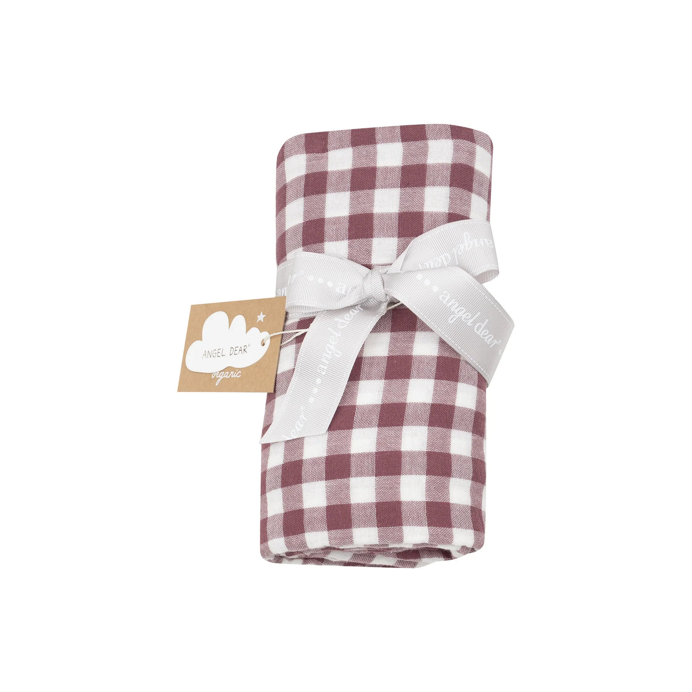 Gingham Plum - Swaddle Blanket