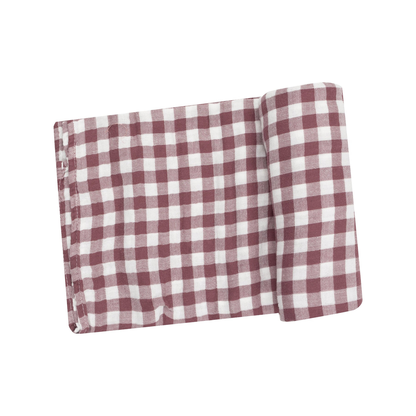 Gingham Plum - Swaddle Blanket