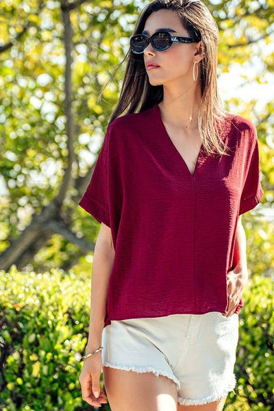 GAMEDAY OVERSIZED Burgundy TOP