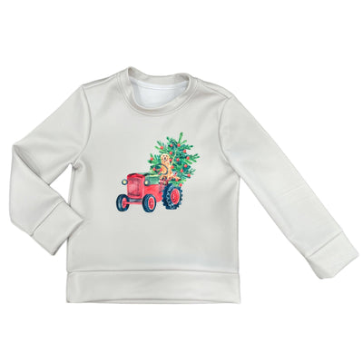 Boys Christmas Tractor Pullover