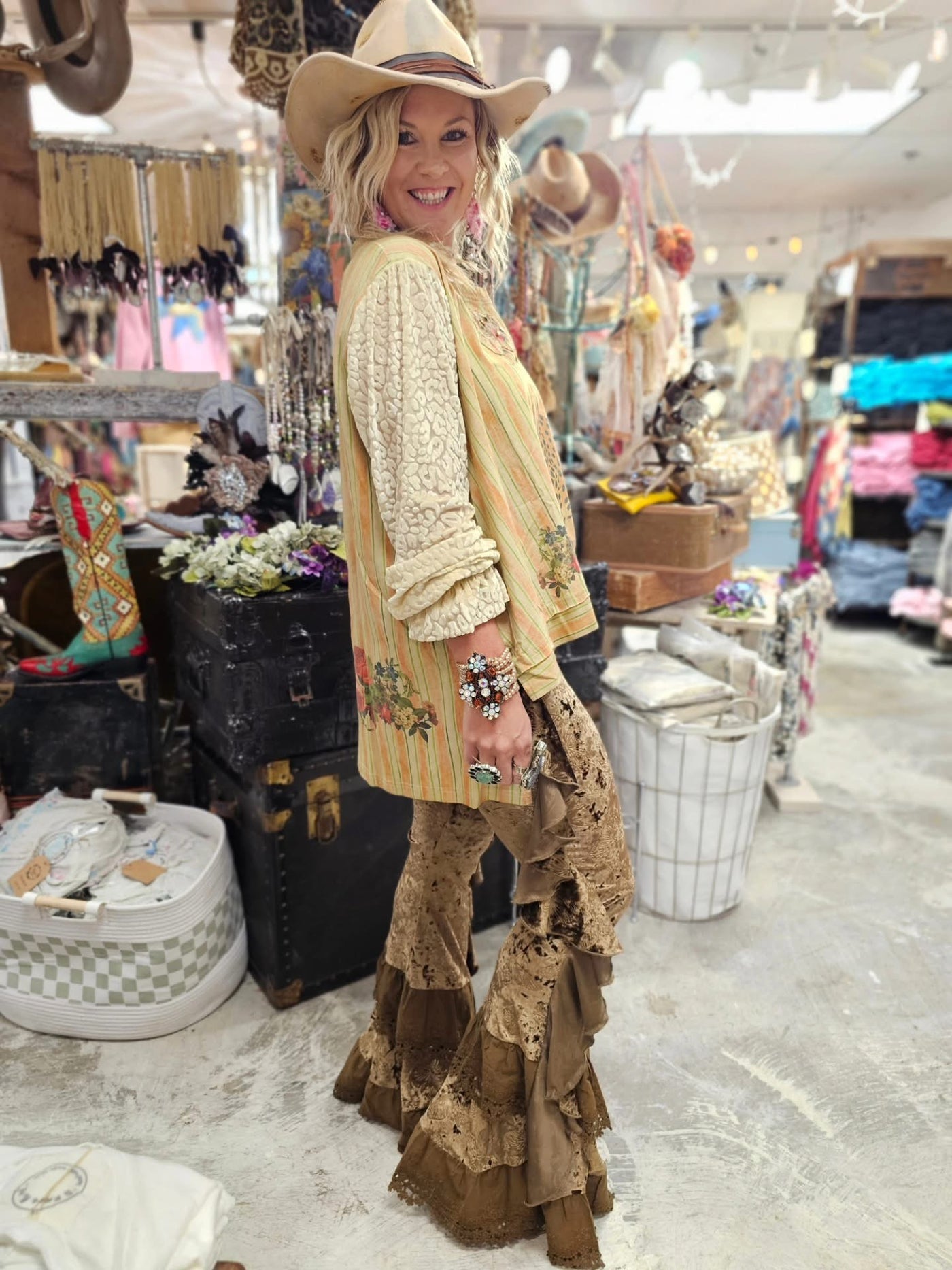 Cheetah, Roses & Bling Patch Shirt