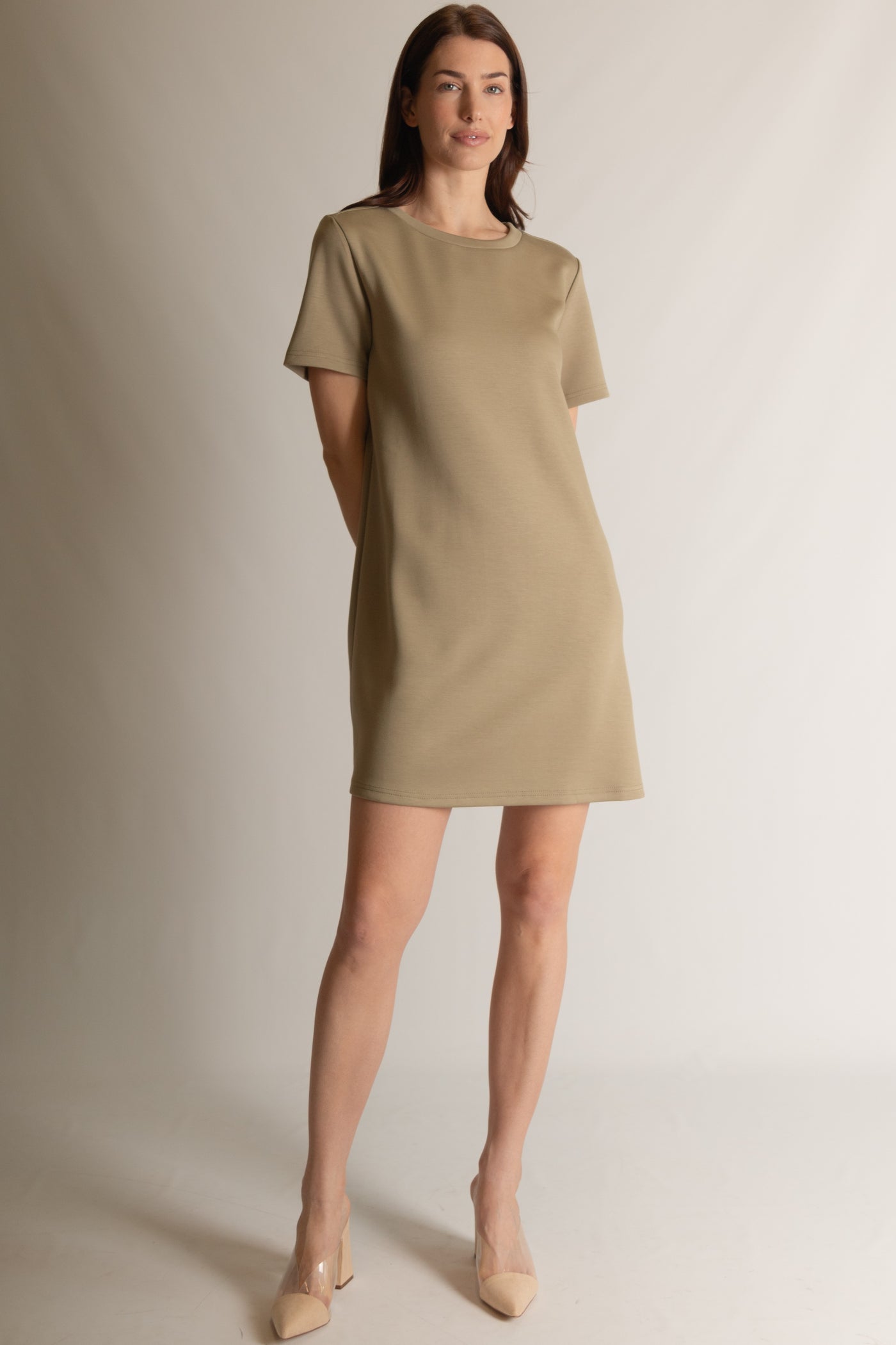 Butter Modal Lt. Olive Short Sleeve Dress