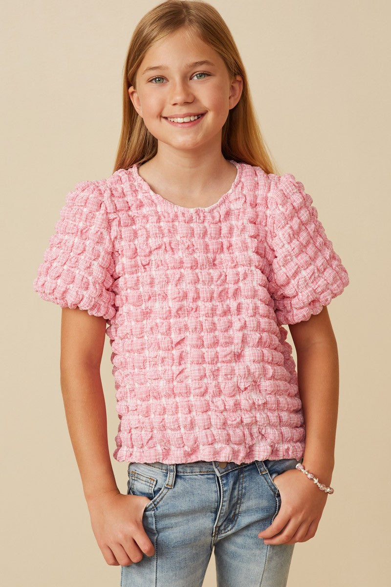 Girls Puff Sleeve Top