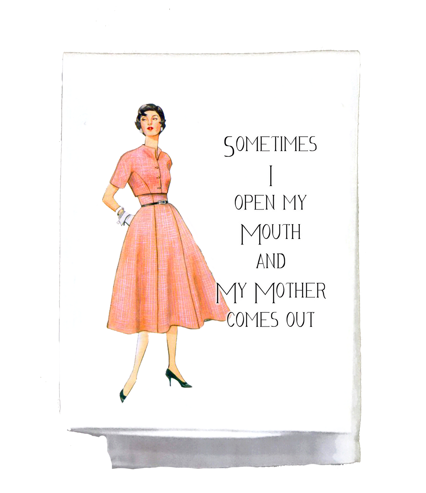Sometimes I Open My Mouth Dish Towel