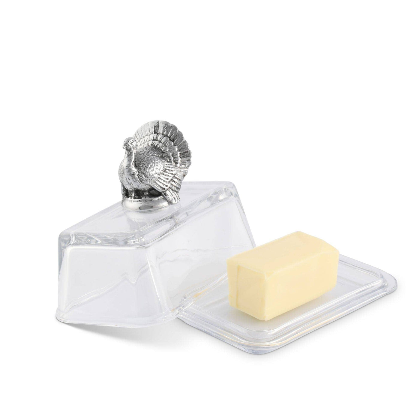 Turkey Glass Butter Dish