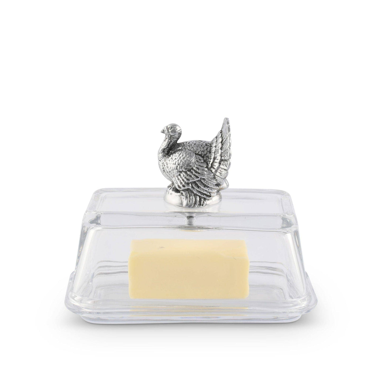 Turkey Glass Butter Dish
