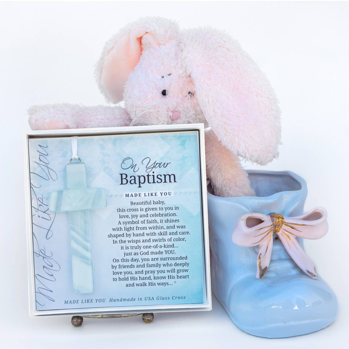 Your Baptism Handmade Glass Cross