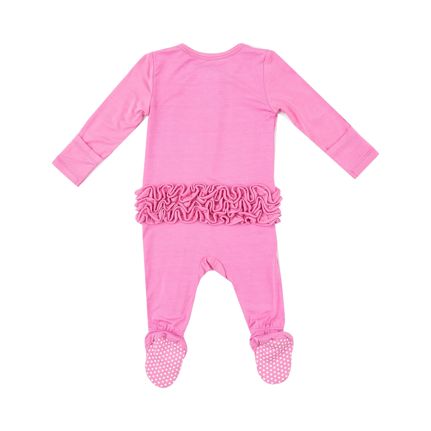 Aurora Pink RUFFLE BACK FOOTIE