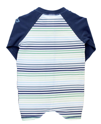 Boys Coastal Stripes One Piece Rash Guard