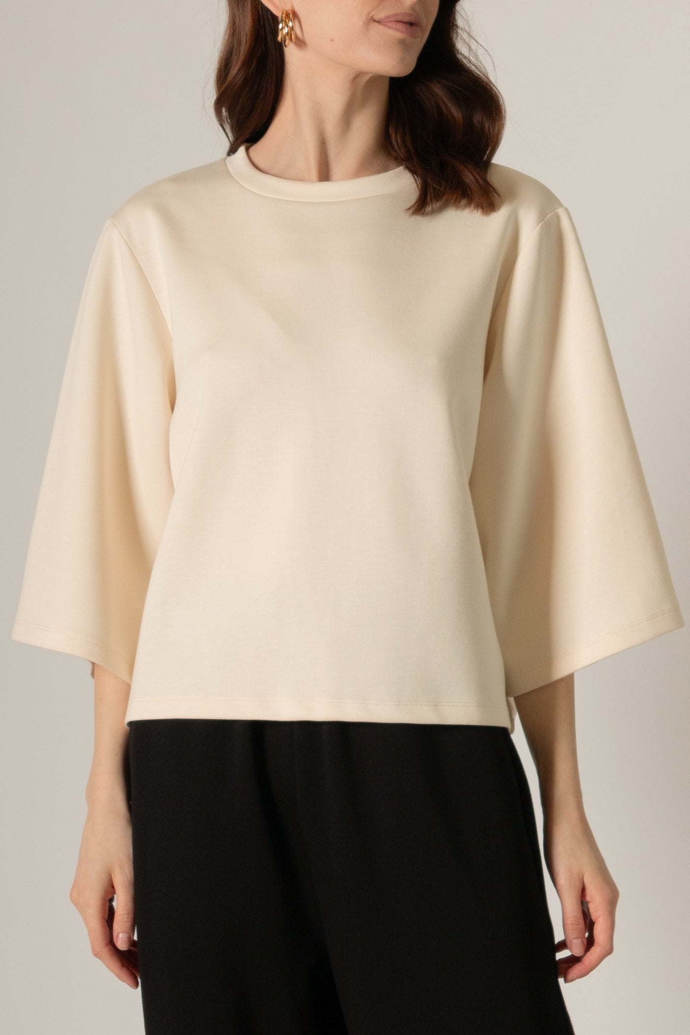 Eggshell Butter Modal 3/4 Sleeve Top