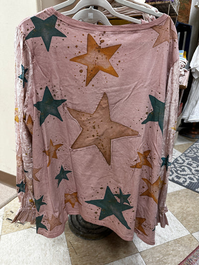 Pink Vintage Roses & Christmas Tree Shirt