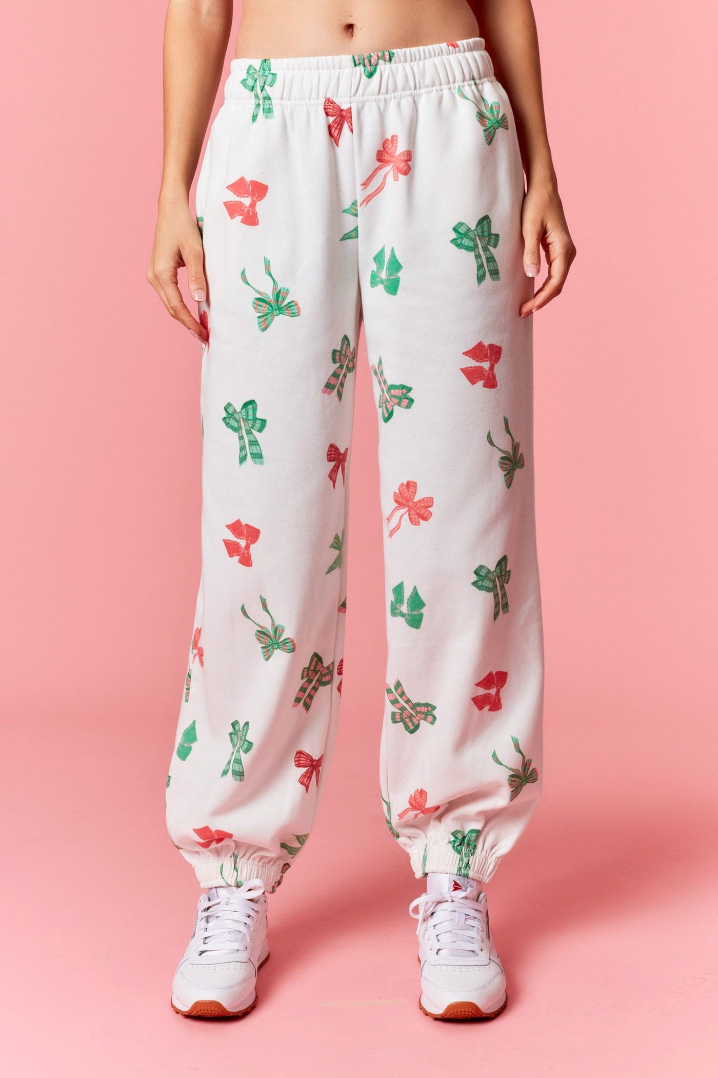 Multi Bow Fleece Terry Jogger Pants