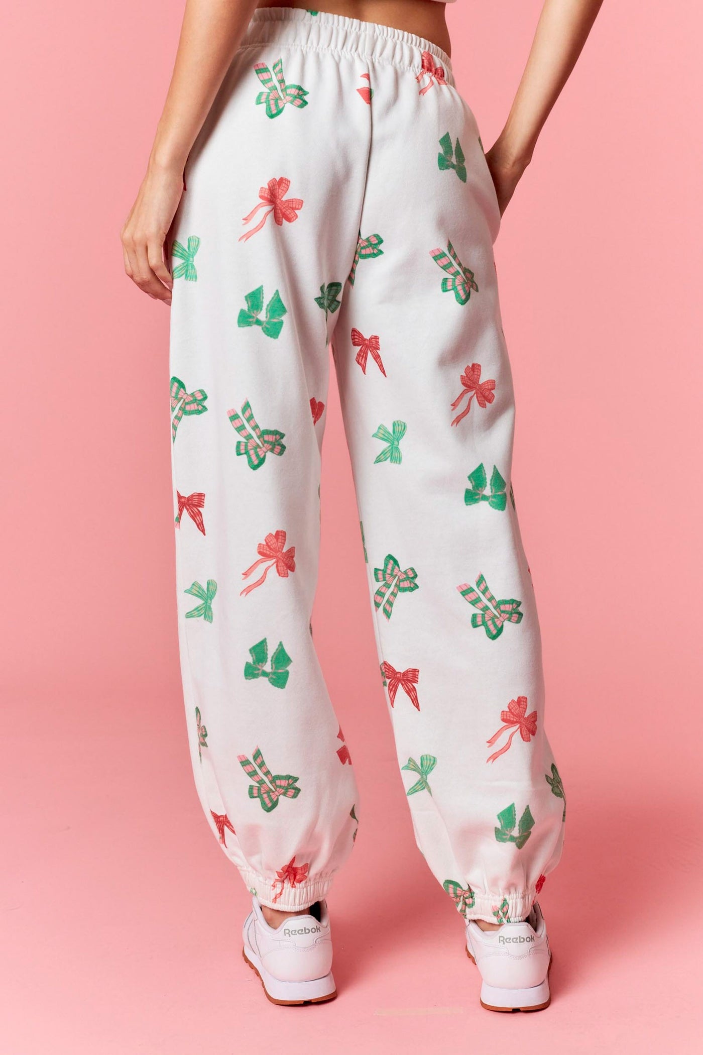 Multi Bow Fleece Terry Jogger Pants