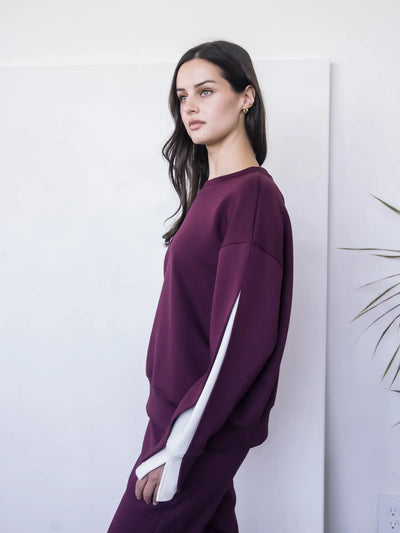 Butter Modal Port Layered Long Sleeve Top