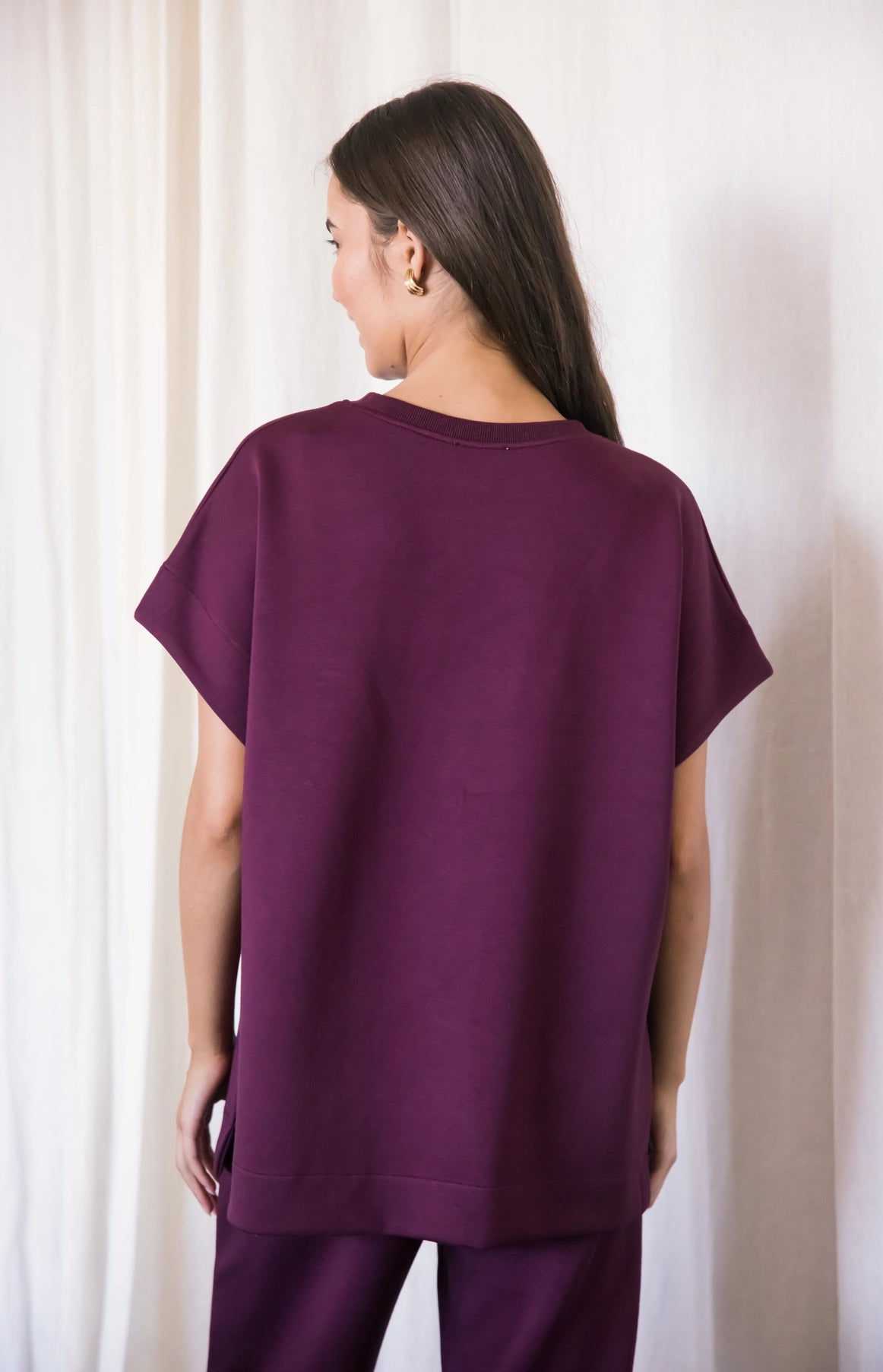 Butter Modal Port Short Sleeve Tunic Top