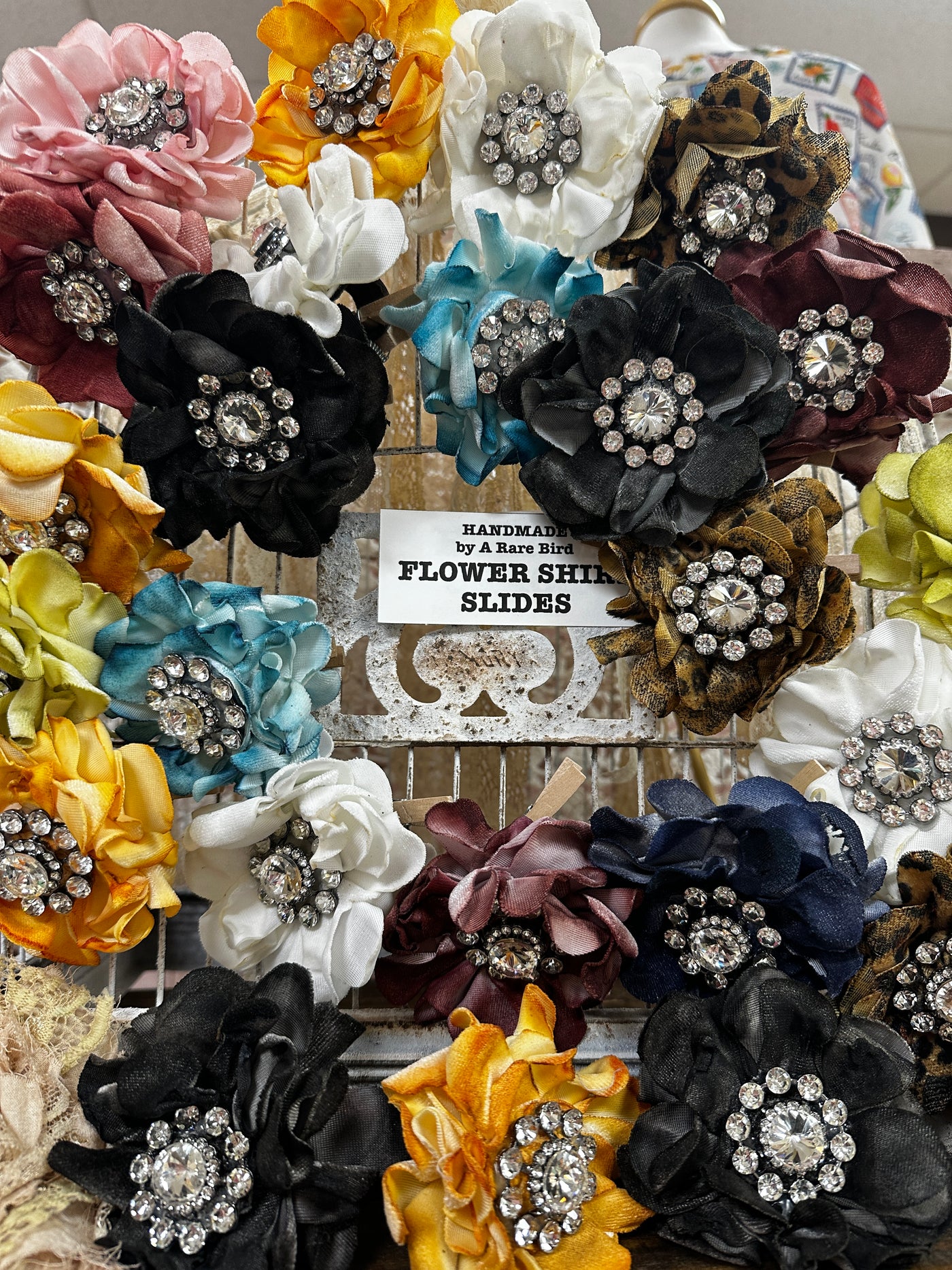 Bling Flower Shirt Slide