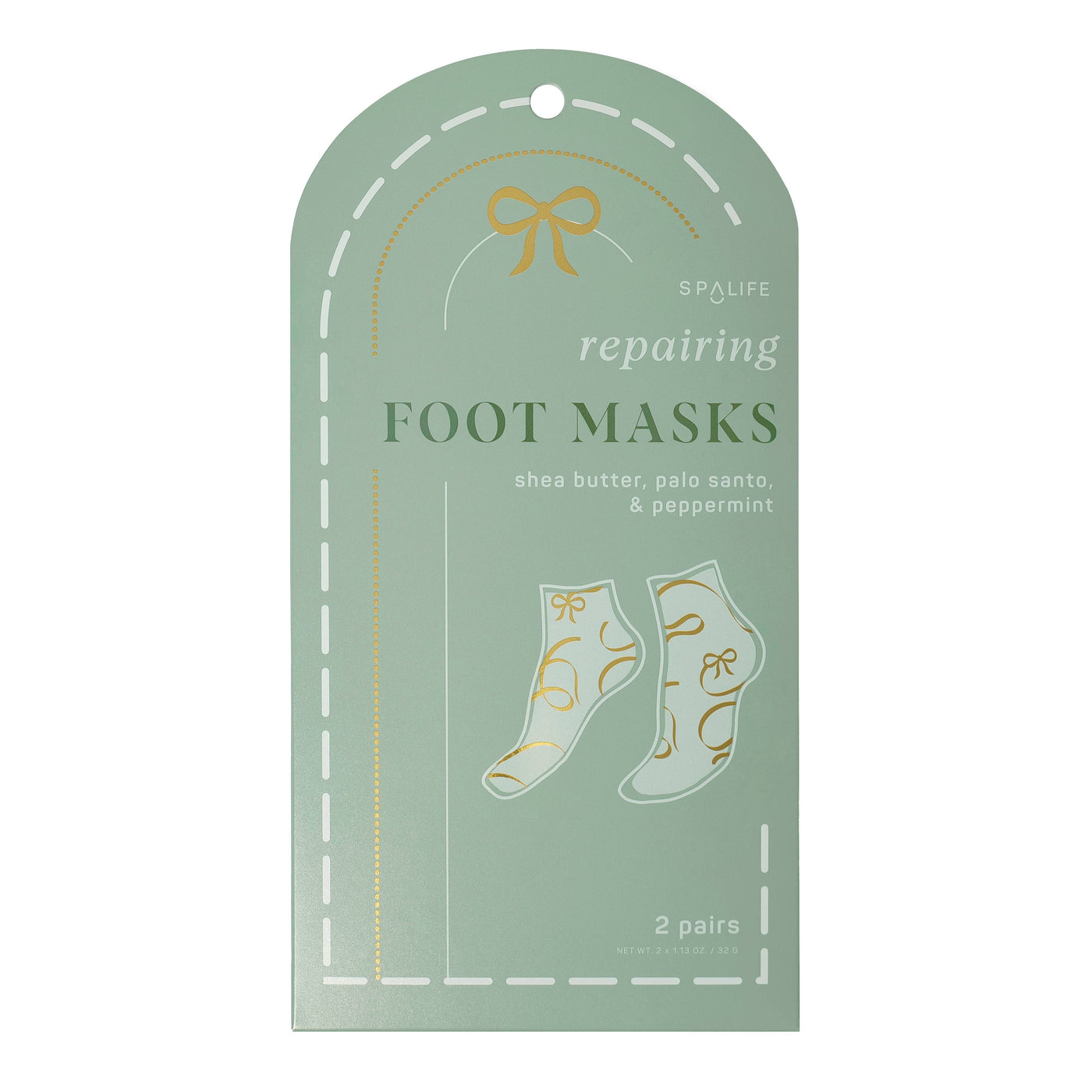 2 Pair Foot Masks with Palo Santo & Peppermint
