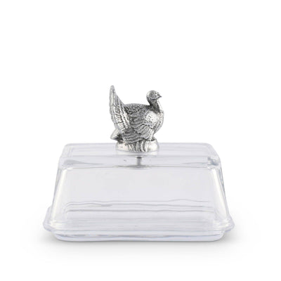 Turkey Glass Butter Dish