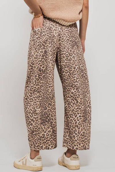 Leopard Barrel Jeans