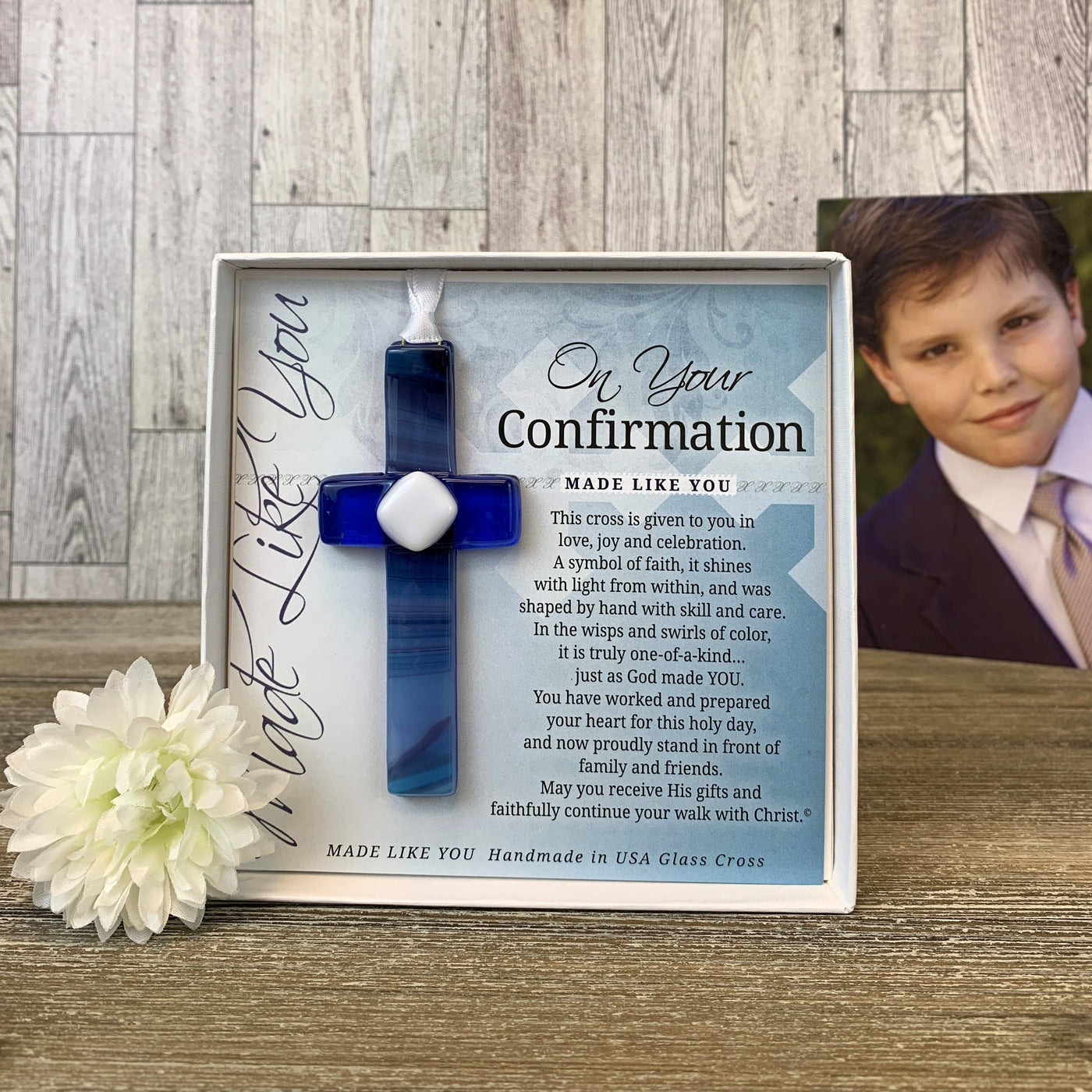 Boys Confirmation Glass Cross
