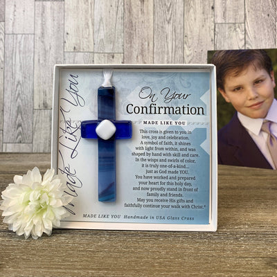 Boys Confirmation Glass Cross