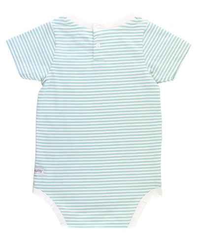 Boys Vintage Aqua Stripe Bodysuit