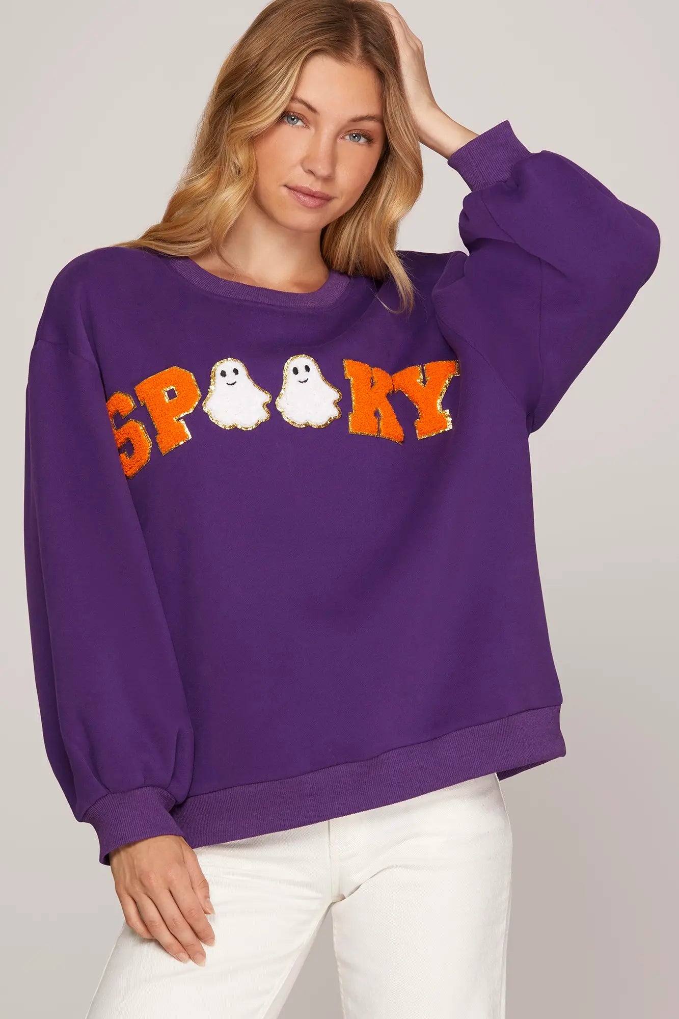 Halloween Spooky Patch Pullover