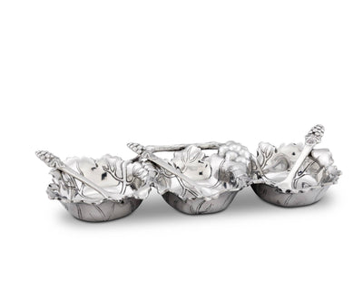 3 Bowl Grape Condiment Server