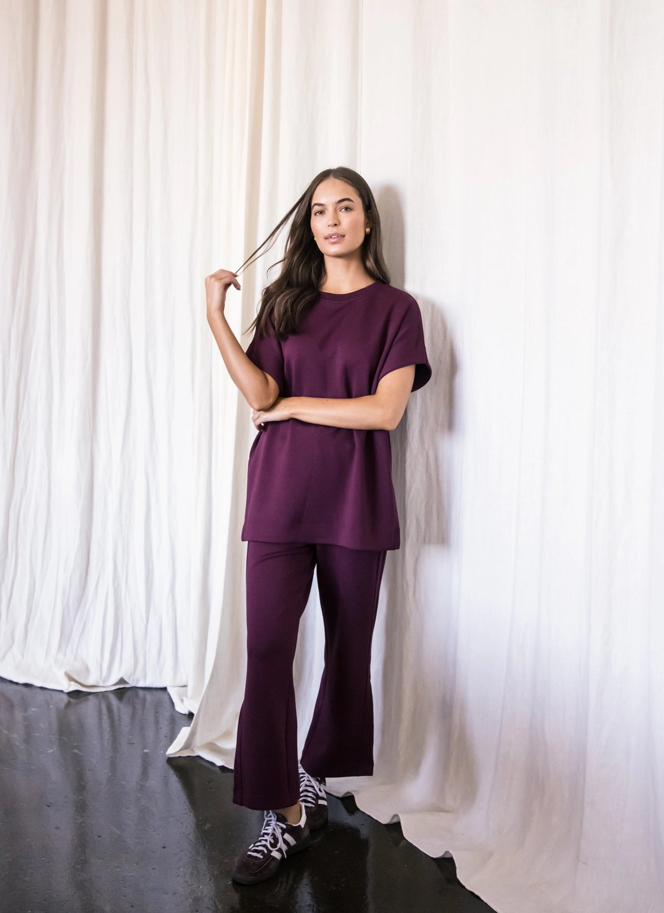 Butter Modal Port Short Sleeve Tunic Top