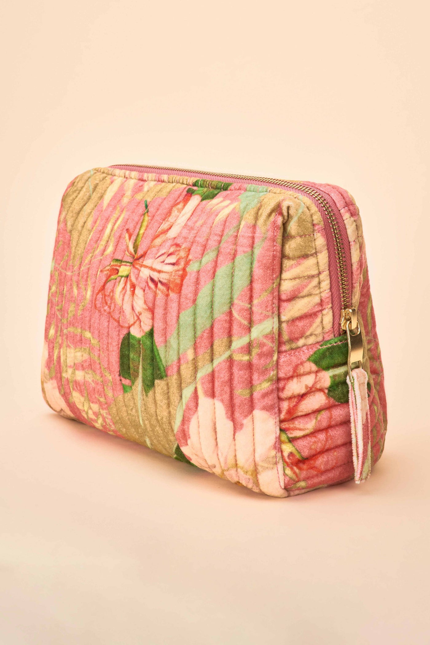 Powder Large Quilted Wash Bag- Tropical