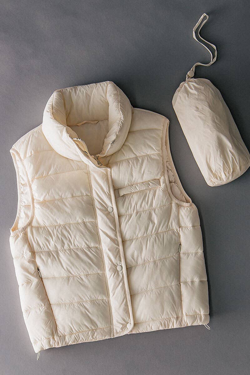 Off White QUILTED VEST