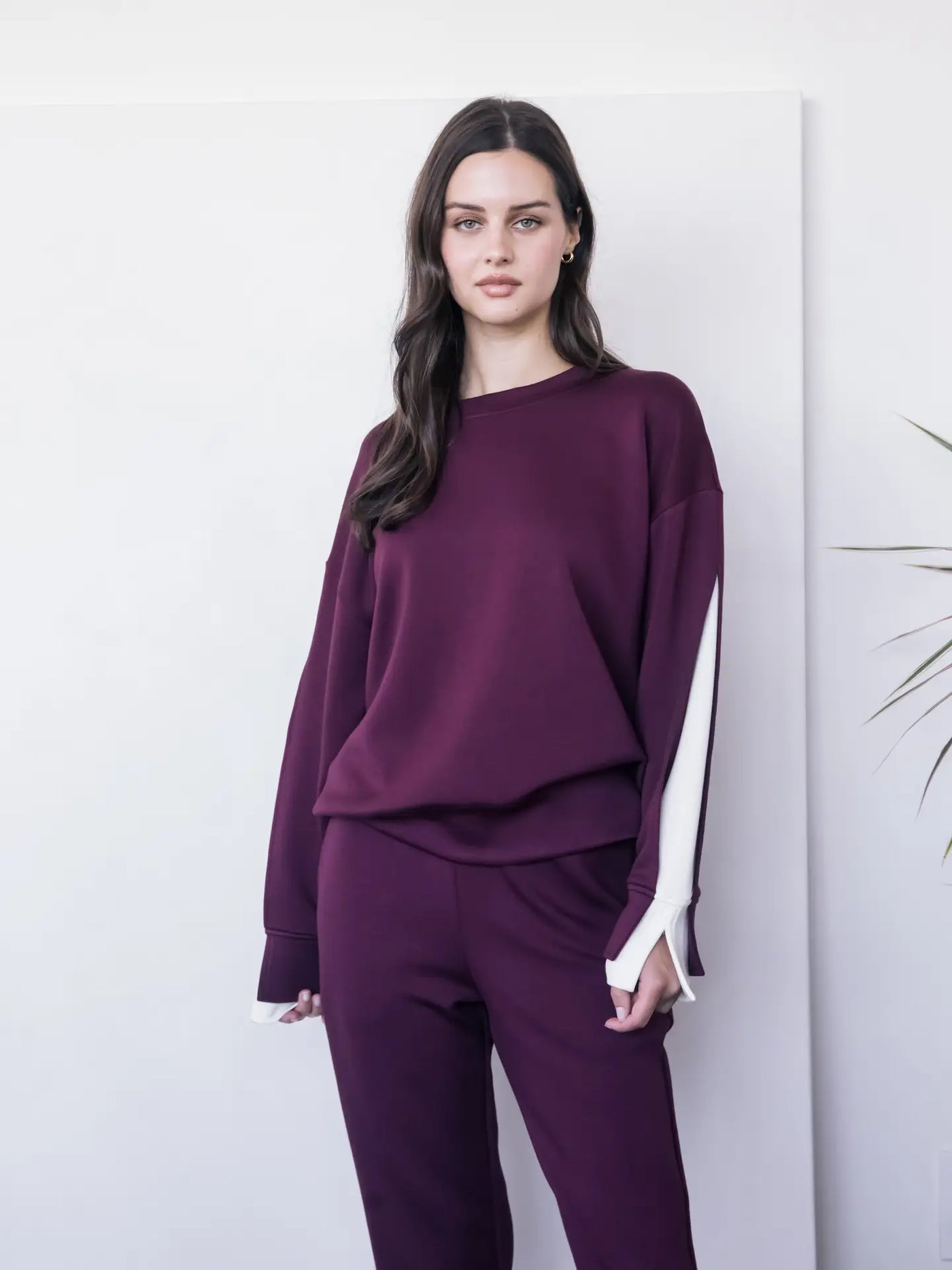 Butter Modal Port Layered Long Sleeve Top