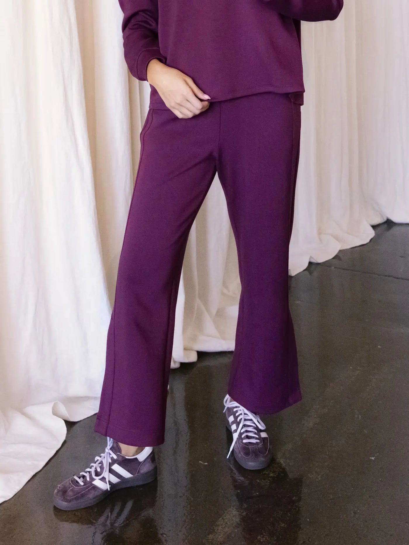 Butter Modal PORT Side Binding Wide Leg Pants