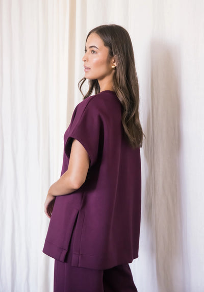 Butter Modal Port Short Sleeve Tunic Top