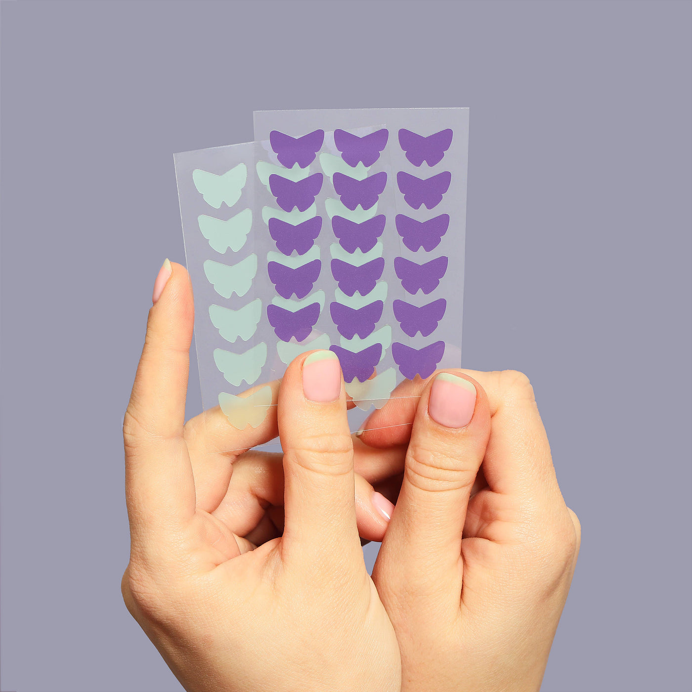 Mint & Purple Butterfly Pimple Patches