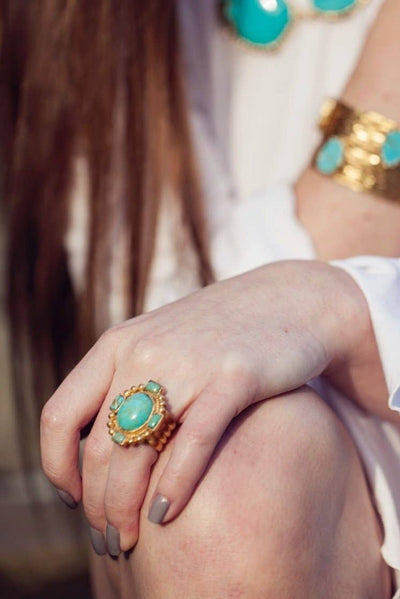 Turquoise Southwestern Statement Ring