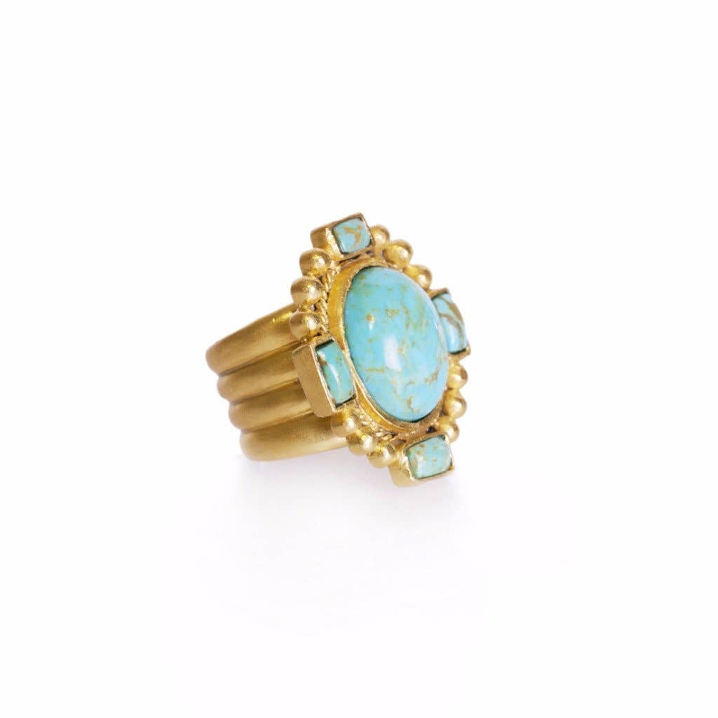 Turquoise Southwestern Statement Ring